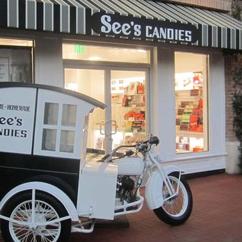 See's Candies - a small ice cream truck parked in front of a store - Candy Stores Near Me - Monterey, California See's Candies - a small ice cream truck parked in front of a store - Candy Stores Near Me - Monterey, California
