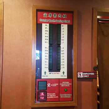 ICHIRAN - Brooklyn - Shochu flavor concentration booths showing whether empty or full! - Ramen Near Me - Brooklyn, New York