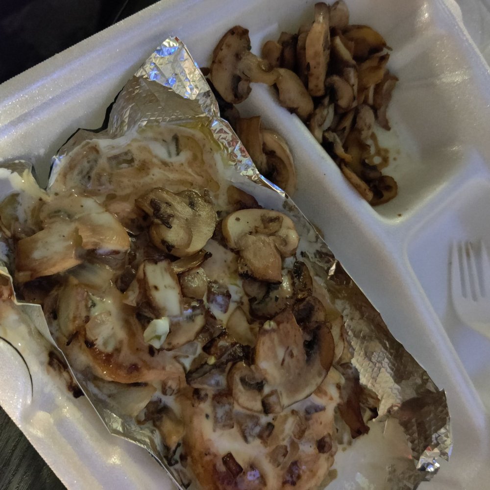 My birthday smothered chicken with sauteed mushrooms