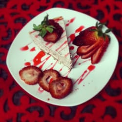 Express Family Restaurant - Cool & delicous homemade strawberry mousse pie inside a graham cracker crust