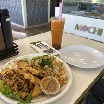 Asian Fusion & Bobaria - Fried Rice w/ Grilled Chicken Skewers - Asian Fusion Near Me - Perris, California