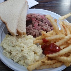 Harned's Drive In - BBQ plate $6.75
