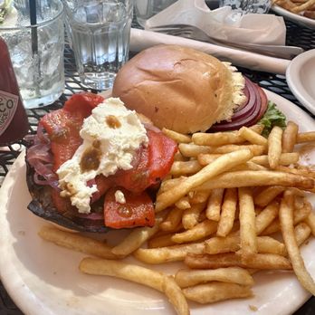 Jason's Beachside Grille - Mushroom burger with goat cheese - New American Near Me - Kings Beach, California Jason's Beachside Grille - Mushroom burger with goat cheese - New American Near Me - Kings Beach, California