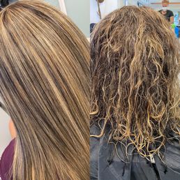 The Before and After Effects of a Brazilian Blowout from Left to Right The Before and After Effects of a Brazilian Blowout from Left to Right