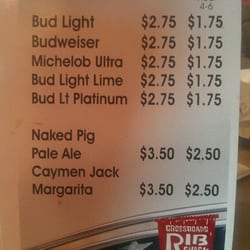 Crossroads Rib Shack - They serve beer contrary to other reviews I've read.