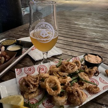 Ballast Point Brewing Long Beach - 4oz Wahoo White with Calamari. - Breweries Near Me - Long Beach, California
