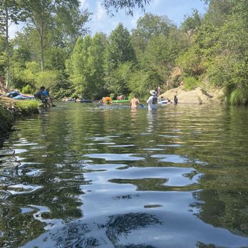 Sequoia Rv Ranch - View of deep end of swimming hole from shallow end - Campgrounds Near Me - Three Rivers, California