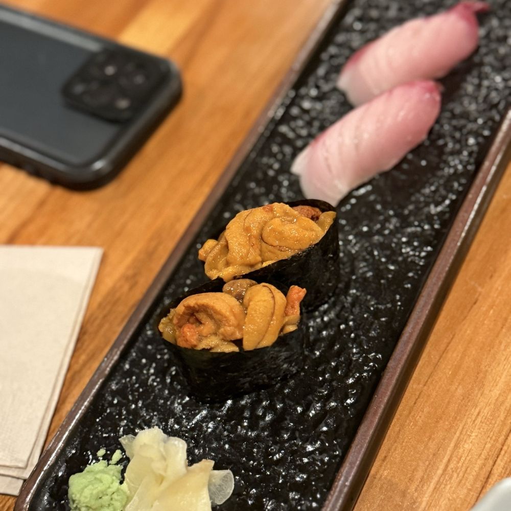 Kazoku - Sea urchin and hamachi - Sushi Bars Near Me - Edmonds, Washington