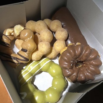 Friendly Donuts - Mochi Donuts and chocolate log thing - Donuts Near Me - Orange, California