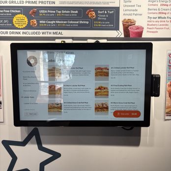 Angie's Lobster - Order kiosk - Seafood Near Me - Chandler, Arizona