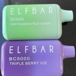 Midnight Smoke and Grocery - Green elf bar real Purple fake