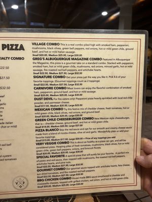 Menu photo 5 Village Pizza Corrales, NM