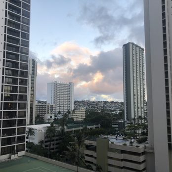Waikiki Banyan - View from condo at sunset - Apartments Near Me - Honolulu, Hawaii Waikiki Banyan - View from condo at sunset - Apartments Near Me - Honolulu, Hawaii