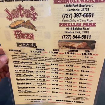 Joto's Pizza - Belcher - Menu - Pizza & Locations - Pizza Near Me - Pinellas Park, Florida Joto's Pizza - Belcher - Menu - Pizza & Locations - Pizza Near Me - Pinellas Park, Florida