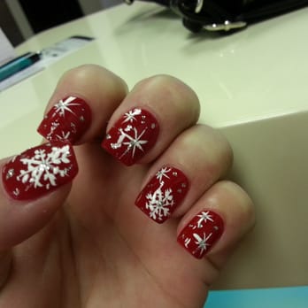 Simply Nails Spa - Christmas nails love them! - Nail Salons Near Me - Arlington Heights, Illinois