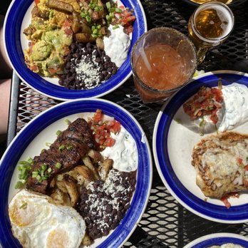 Azul Restaurant - Weekend brunch outside. Carne Asada & Eggs, Avocado & Roma Scramble, Breakfast Burrito and Bloody Mary - Mexican Near Me - Mill Creek, Washington Azul Restaurant - Weekend brunch outside. Carne Asada & Eggs, Avocado & Roma Scramble, Breakfast Burrito and Bloody Mary - Mexican Near Me - Mill Creek, Washington