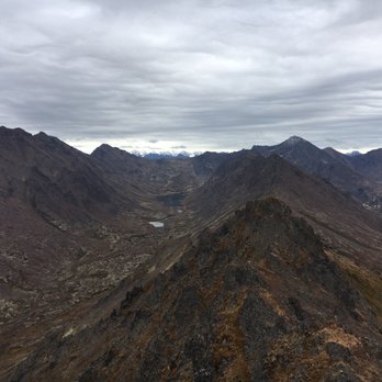 Wolverine Peak - Looking toward Williwaw lakes from summit - Hiking Near Me - Anchorage, Alaska