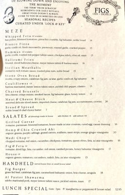 Menu photo 1 Figs Oven + Enoteca Tucson, AZ