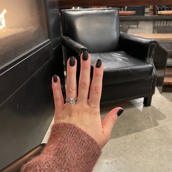 Levue Nails & Spa - Matte Black (lil baby) Coffins - Nail Salons Near Me - Bellevue, Washington