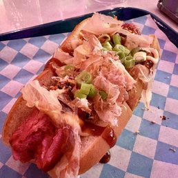 Japanese street food hot dog Japanese street food hot dog