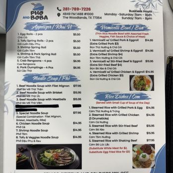Kafe Boba - Menú - Vietnamese Near Me - Montgomery, Texas