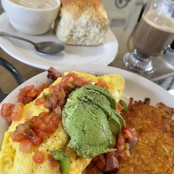 RJ's Cafe & Bakery - Denver omelette with hash browns biscuit and gravy - Bakeries Near Me - Porterville, California RJ's Cafe & Bakery - Denver omelette with hash browns biscuit and gravy - Bakeries Near Me - Porterville, California