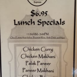 Daily lunch specials