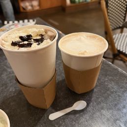 Hot chocolate and horchata masala chai Hot chocolate and horchata masala chai