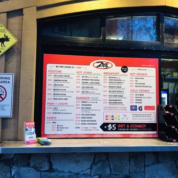 Zogs Dogs - The menu. - Hot Dogs Near Me - Whistler, British Columbia