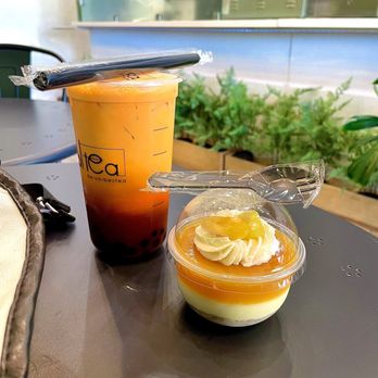 BLTea - Thai Tea and Mango Mousse Cake - Bubble Tea Near Me - Los Angeles, California