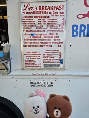 Menu photo 7 Lee's Breakfast Waipahu, HI