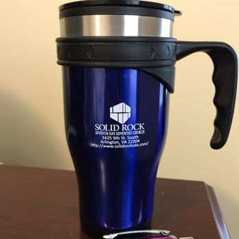 Solid Rock Seventh-day Adventist Church - Got this great travel mug as a first time visitor. Filled with a packet of hot cocoa, a nice pen and info on church services. - Churches Near Me - Arlington, Virginia