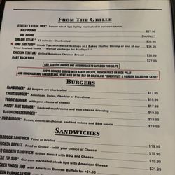 Stutesy's Pub & Grill - Menu