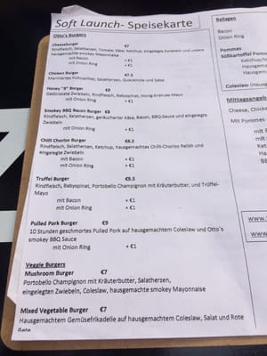 Menu photo 8 Otto's Burge Hamburg, HH