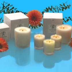 Hand poured soy wax candles with cotton wicks