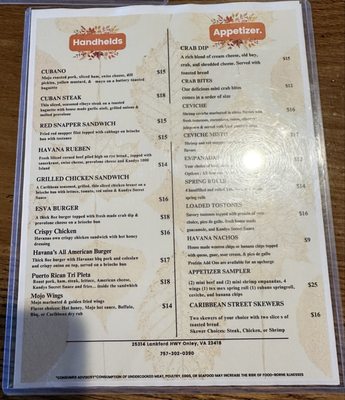 Menu photo 3 Havana13 Restaurant & Bar Onley, VA Menu photo 3 Havana13 Restaurant & Bar Onley, VA