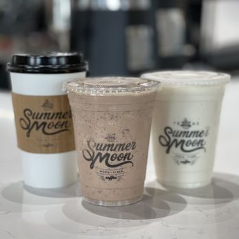Summer Moon Coffee - Half moon latte, Java glacier, vanilla glacier - Coffee & Tea Near Me - Friendswood, Texas Summer Moon Coffee - Half moon latte, Java glacier, vanilla glacier - Coffee & Tea Near Me - Friendswood, Texas