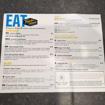 Thunder Island Brewing - Menu 8/19/2023 - Breweries Near Me - Cascade Locks, Oregon
