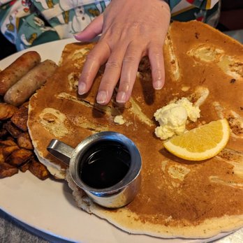 Hash House A Go Go - Size of banana pancake, 14" - New American Near Me - Henderson, Nevada Hash House A Go Go - Size of banana pancake, 14" - New American Near Me - Henderson, Nevada