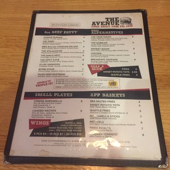 The Avenue - Wow these prices!! - Burgers Near Me - Boston, Massachusetts