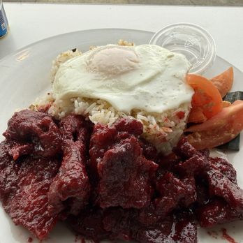 Spoon And Fork - Tosilog; sweet pork, garlic fried rice, tomato, and over easy egg - Filipino Near Me - Sacramento, California