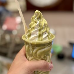 Glace - Brown butter soft serve with pistachio hard shell
