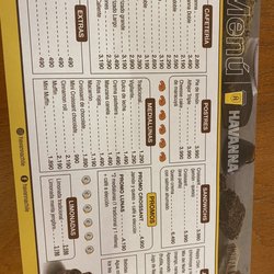 Havanna Café - Menu