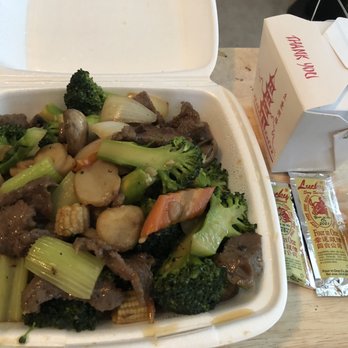 China Garden - Beef & Broccoli + Steam Rice - Chinese Near Me - Modesto, California