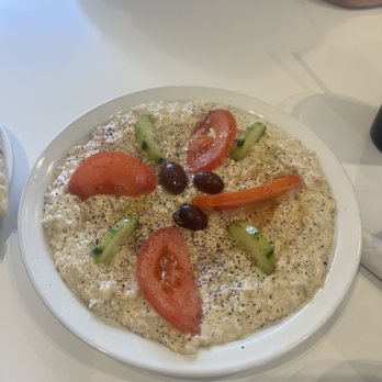 Santorini - Small Baba Ghanoush (Lebanese) Appetizer - Greek Near Me - Las Cruces, New Mexico Santorini - Small Baba Ghanoush (Lebanese) Appetizer - Greek Near Me - Las Cruces, New Mexico