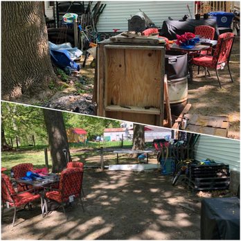 Finally Freedom Junk Removal - Before and after of a Junk Removal job - Junk Removal & Hauling Near Me