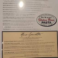 Casa Mia - Menu