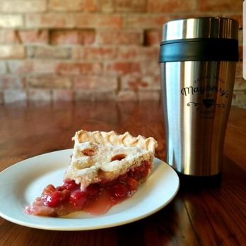 Mayberry's - Homemade cherry pie with cherries picked right off the tree in Clarke County Iowa. Doesn't get any better than that! - Coffee & Tea Near Me - Osceola, Iowa Mayberry's - Homemade cherry pie with cherries picked right off the tree in Clarke County Iowa. Doesn't get any better than that! - Coffee & Tea Near Me - Osceola, Iowa