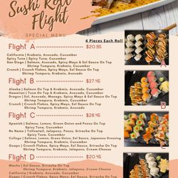 Yi Sushi - Roll Flight Menu