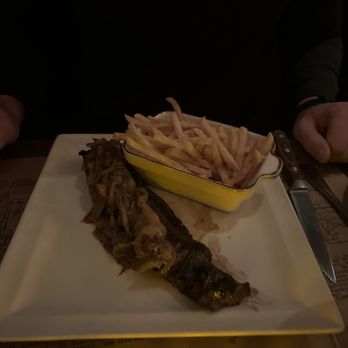 Old Fields Restaurant - Marinated Skirt Steak with sautéed onions - New American Near Me - Port Jefferson, New York